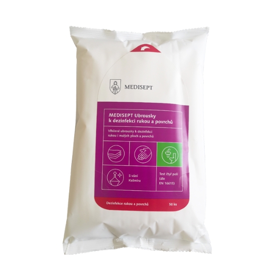 Obrázek Dezinfekční ubrousky Medisept  flow-pack / 50 ks