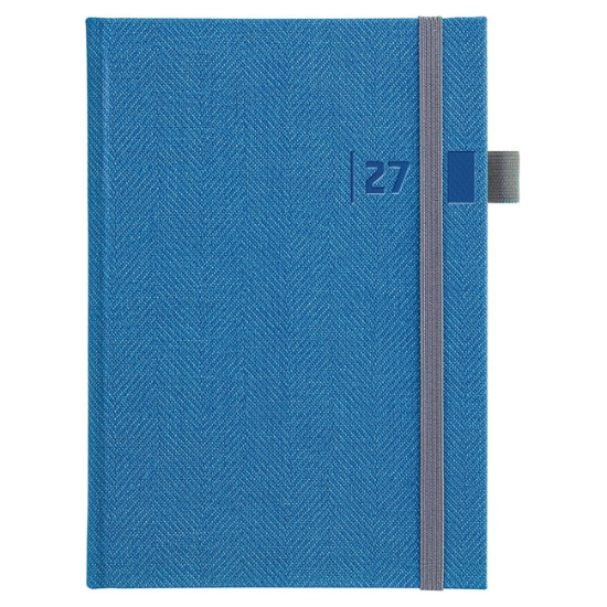 Obrázek Diář týdenní A5 Tweed modrý  2027