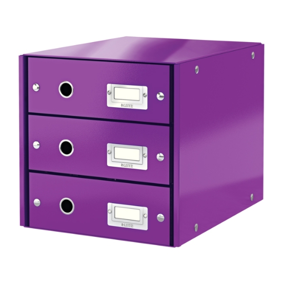 Obrázek Zásuvkový box Leitz Click&Store, 3 zásuvky - fialová