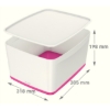 Obrázek Úložný box s víkem Leitz MyBox®, velikost L - růžový