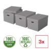 Obrázek Box úložný Esselte Home, vel. L - šedá / 3 ks
