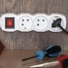 Obrázek Prodlužovací kabel, 3 zásuvky s vypínačem  1,2 m