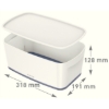 Obrázek Úložný box s víkem Leitz MyBox®, velikost S - bílý