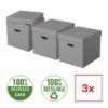 Obrázek Box úložný Esselte Home, krychlový - šedá / 3 ks