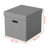 Obrázek Box úložný Esselte Home, krychlový - šedá / 3 ks