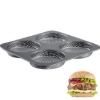 Obrázek Forma na pečení, perforovaná na 4 burger-housky BIG ø 12 cm