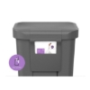 Obrázek Pedálový odpadkový koš Simplehuman – 45 l, obdélníkový, šedý plast / nerez