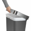 Obrázek Pedálový odpadkový koš Simplehuman – 45 l, obdélníkový, šedý plast / nerez