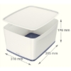 Obrázek Úložný box s víkem Leitz MyBox®, velikost L - bílý