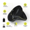 Obrázek Myš ergonomická PORT CONNECT 2,4 Ghz a Bluetooth®, USB-A/C, - černá