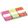 Obrázek Záložky Post-it - super silné 25,4x38 mm - růžová - zelená - oranžová / 3ks