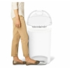 Obrázek Pedálový odpadkový koš Simplehuman – 50 l, půlkulatý, bílý plast