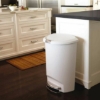 Obrázek Pedálový odpadkový koš Simplehuman – 50 l, půlkulatý, bílý plast