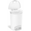Obrázek Pedálový odpadkový koš Simplehuman – 50 l, půlkulatý, bílý plast