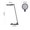 Obrázek LED stolní lampa CHARLES - černá