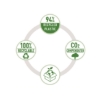 Obrázek Pořadač pákový ekologický Leitz 180° RECYCLE, 80 mm zelený