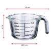 Obrázek Odměrka se stupnicí, skleněná 500 ml
