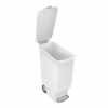 Obrázek Pedálový odpadkový koš Simplehuman – 40 l, úzký, bílý plast