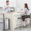 Obrázek Pedálový odpadkový koš Simplehuman – 45 l, půlkulatý, matná ocel