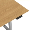 Obrázek Stůl výškově stavitelný Powerton 120 cm, dub, šedá podnož