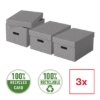 Obrázek Box úložný Esselte Home, vel. M - šedá / 3 ks