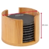 Obrázek Sada 8 břidlicových tácků + držák bambusový ø 10 cm / sada 9 ks