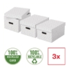 Obrázek Box úložný Esselte Home, vel. M - bílá / 3 ks