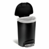 Obrázek Pedálový odpadkový koš Simplehuman – 50 l, půlkulatý, černý plast