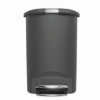 Obrázek Pedálový odpadkový koš Simplehuman – 50 l, půlkulatý, šedý plast