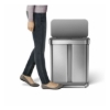 Obrázek Pedálový odpadkový koš Simplehuman na tříděný odpad  – 58l (34/24), matná ocel