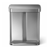 Obrázek Pedálový odpadkový koš Simplehuman na tříděný odpad  – 58l (34/24), matná ocel