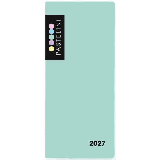 Obrázek Diář Pastelini měsíční kapesní 2027 - zelená