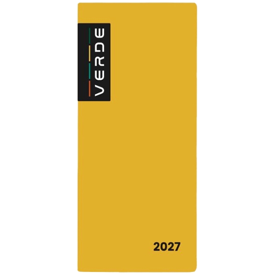 Obrázek Diář Pastelini Verde měsíční kapesní 2027 - hořčice